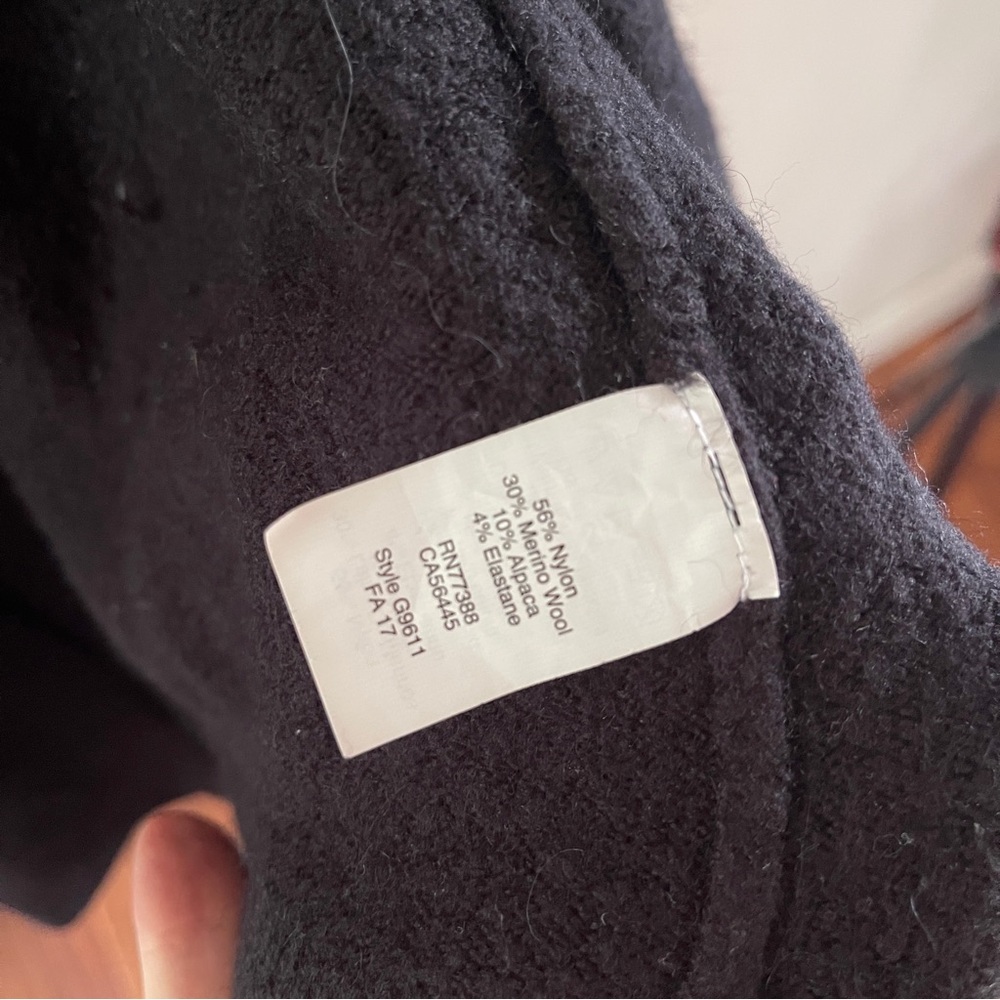 Madewell Black Open Front Cardigan - merino wool blend - Picture 3 of 5